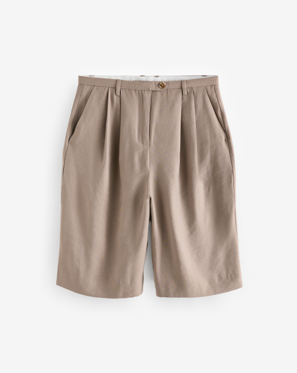 Mink Brown Tailored Shorts