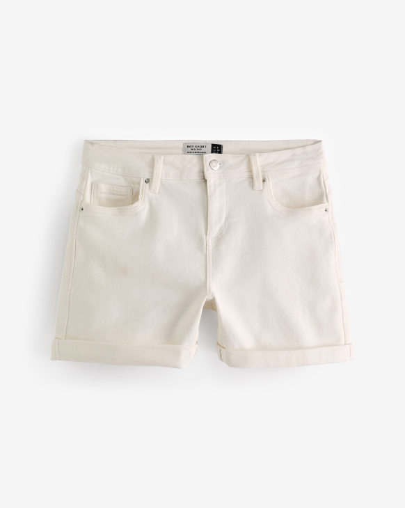 Denim White Boy Short