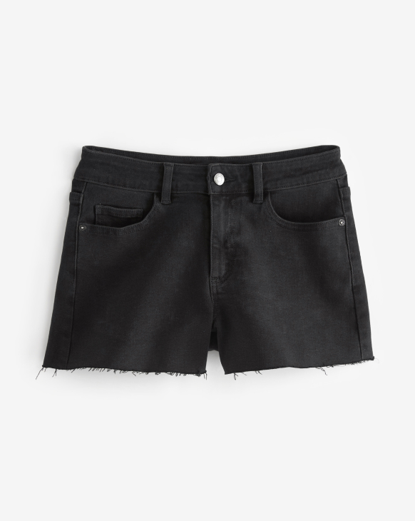 Super Soft Raw Hem Denim Shorts