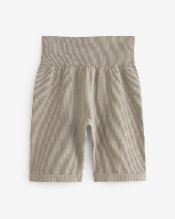High Waist Ribbed Cycling Shorts